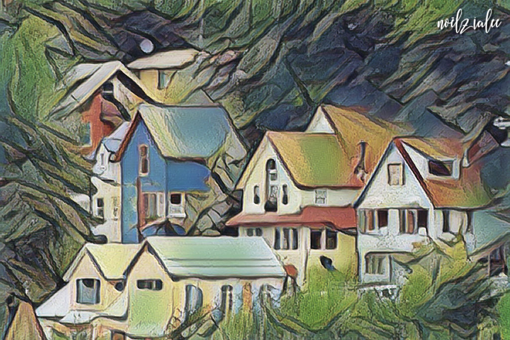 the colorful houses of juneau